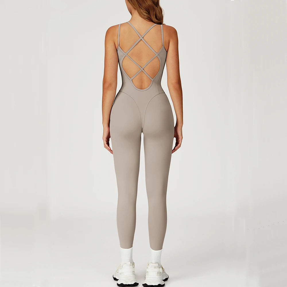 Elevated Contour Performance Breathable Jumpsuit Nylon Knit