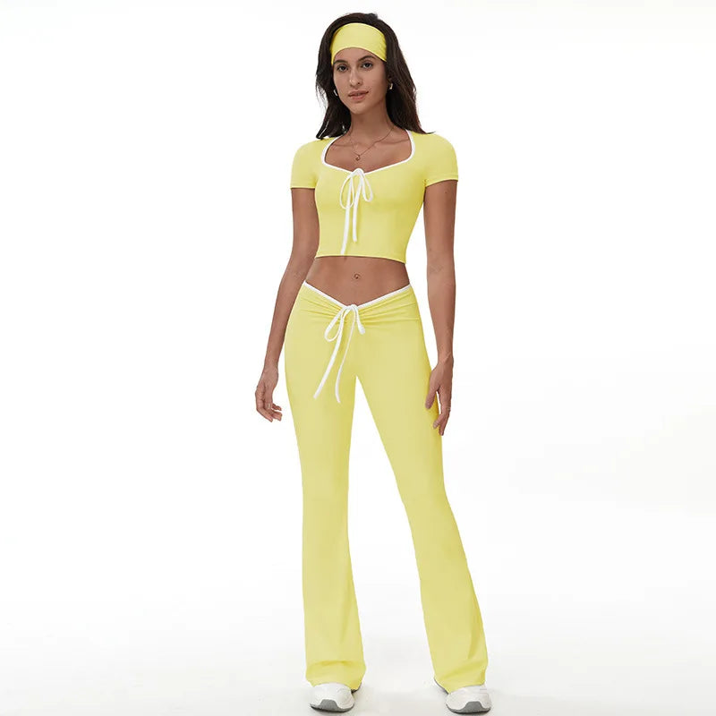 High Waist Contoured Performance Leggings Nylon Knit