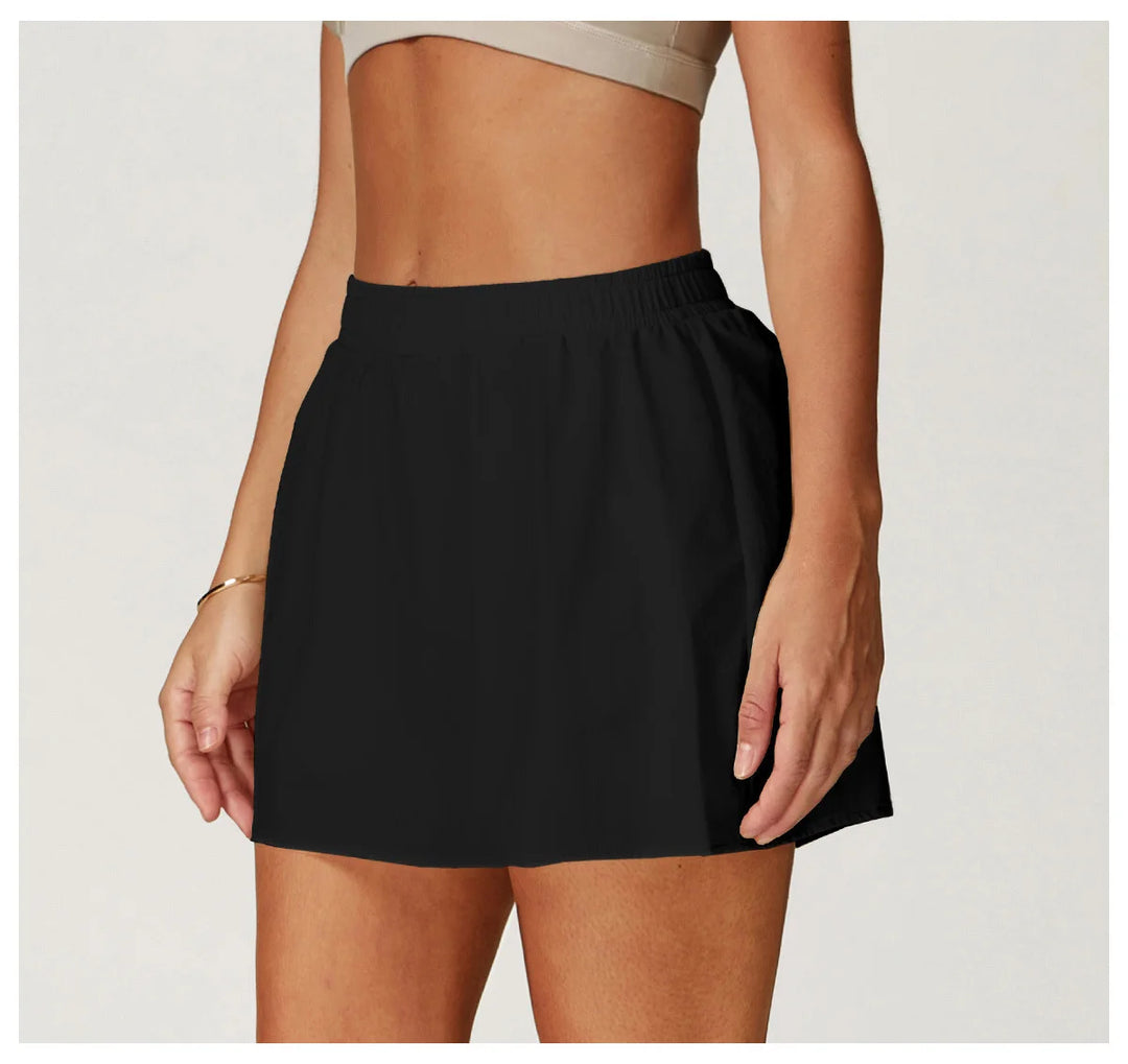 High Waist Contoured Breathable Yoga Short Skirt