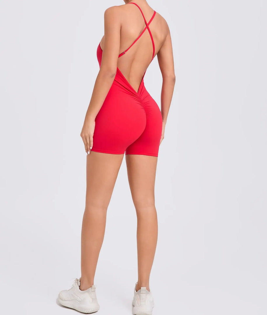 Seamless Backless Studio Lux Jumpsuit Set All Season Comfort