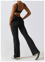 Load image into Gallery viewer, Contoured Back Zip Jumpsuit With Seamless Performance

