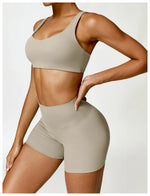 Load image into Gallery viewer, Seamless Two Piece Yoga Set Contour Silhouette Leggings
