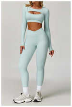 Load image into Gallery viewer, Sculpted Performance Long Sleeve Yoga Top Breathable
