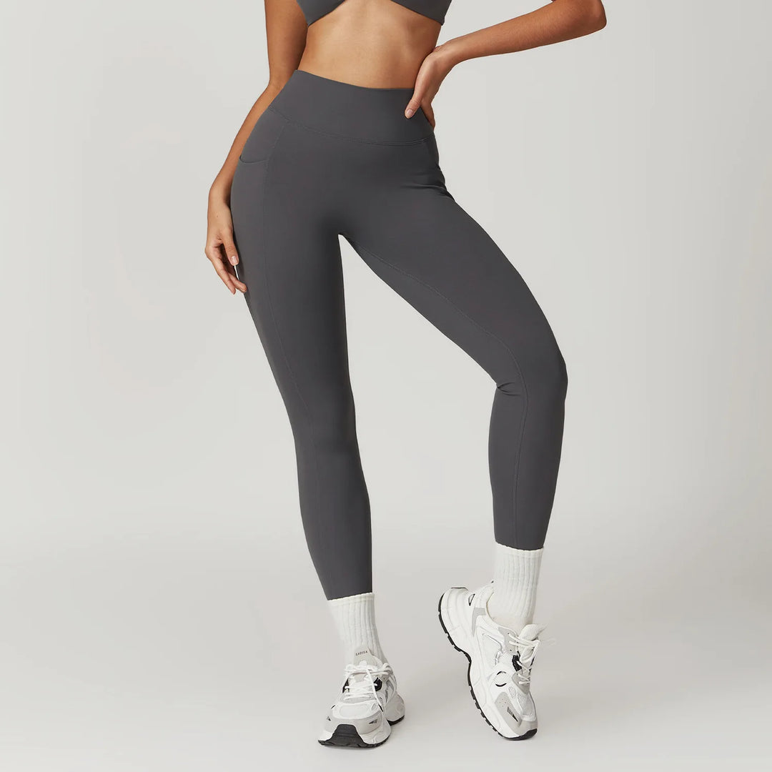 V Back Swept High Waist Contoured Leggings With Performance