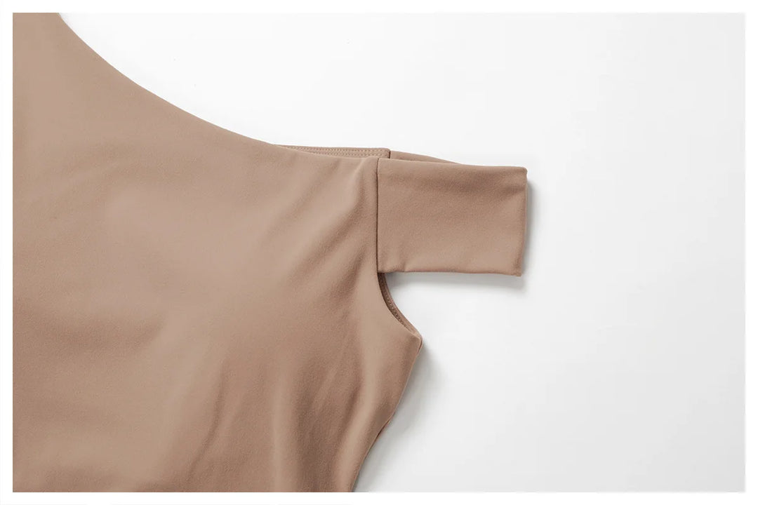 Breathable One Shoulder Sculpted Performance Contour Bra