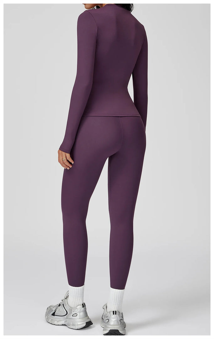 Luxurious Contour 2 Piece Yoga Athleisure Set Nylon