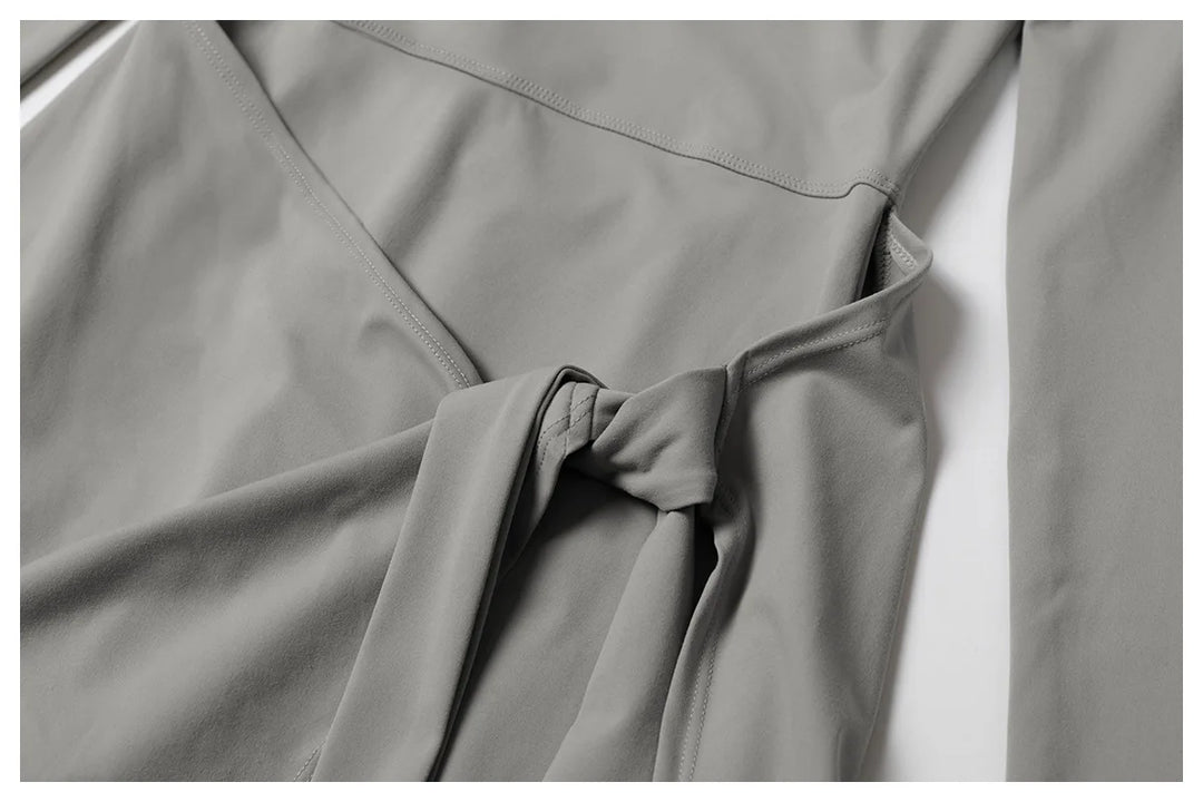 Backless Long Sleeve Contoured Bodysuit Jumpsuit