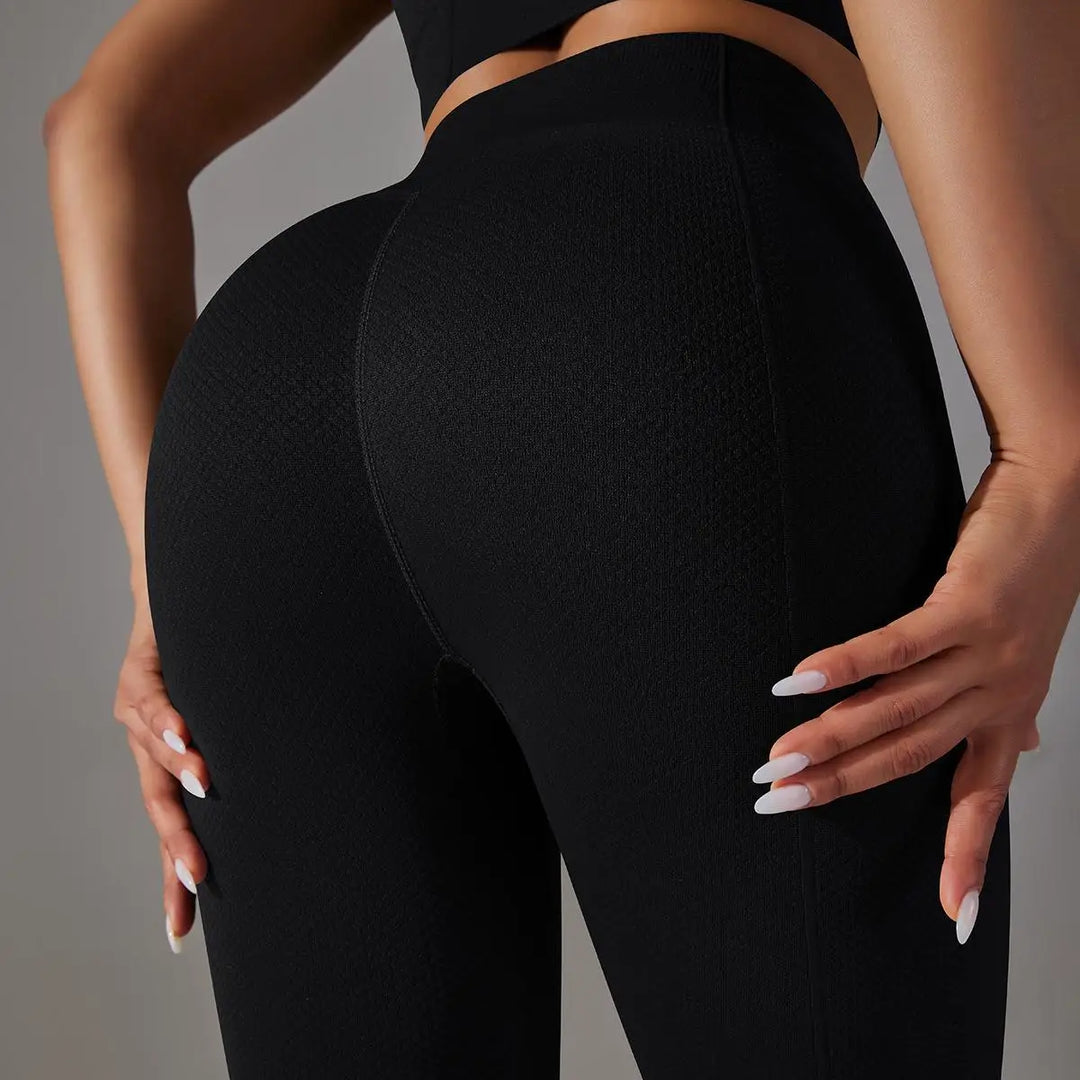 Ribbed Scrunch Contour Seamless High Waist Leggings