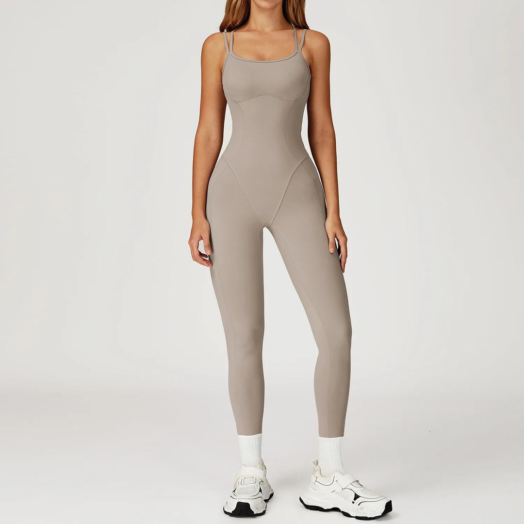 Elevated Contour Performance Breathable Jumpsuit Nylon Knit