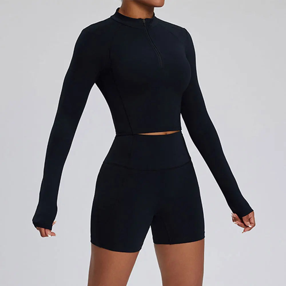 Contour Stretch Athleisure Bell Bottoms Set Nylon Spandex