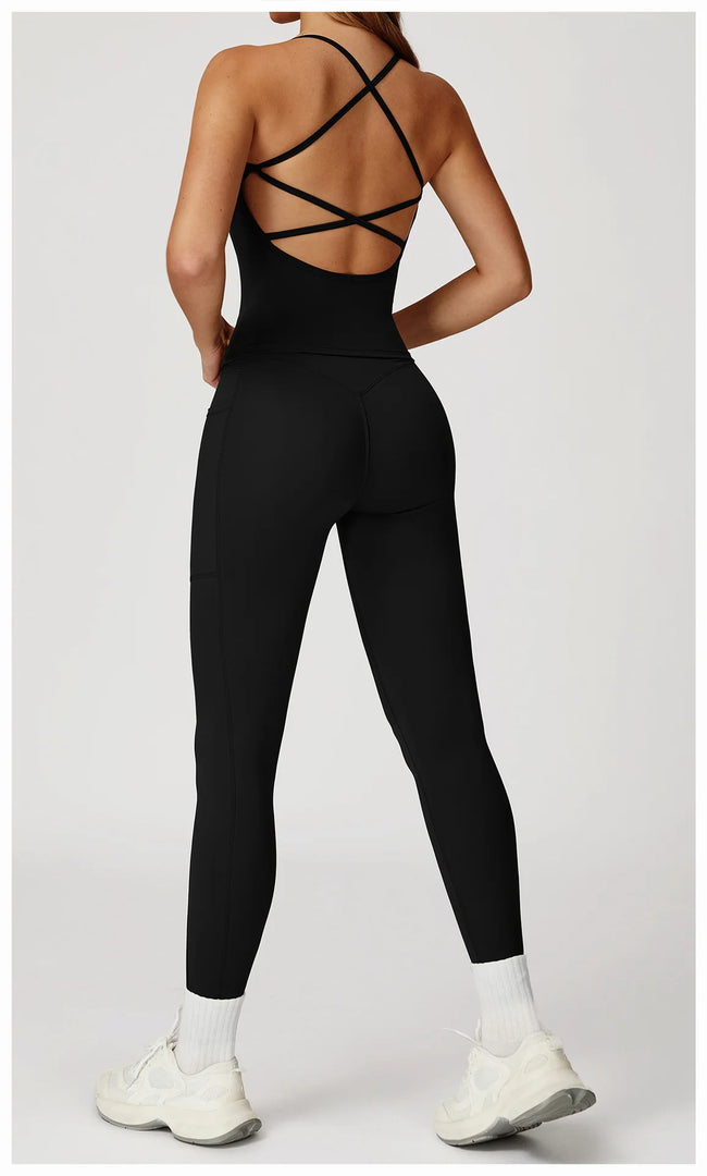 Two Piece Contoured Seamless Performance Athletic Set Nylon