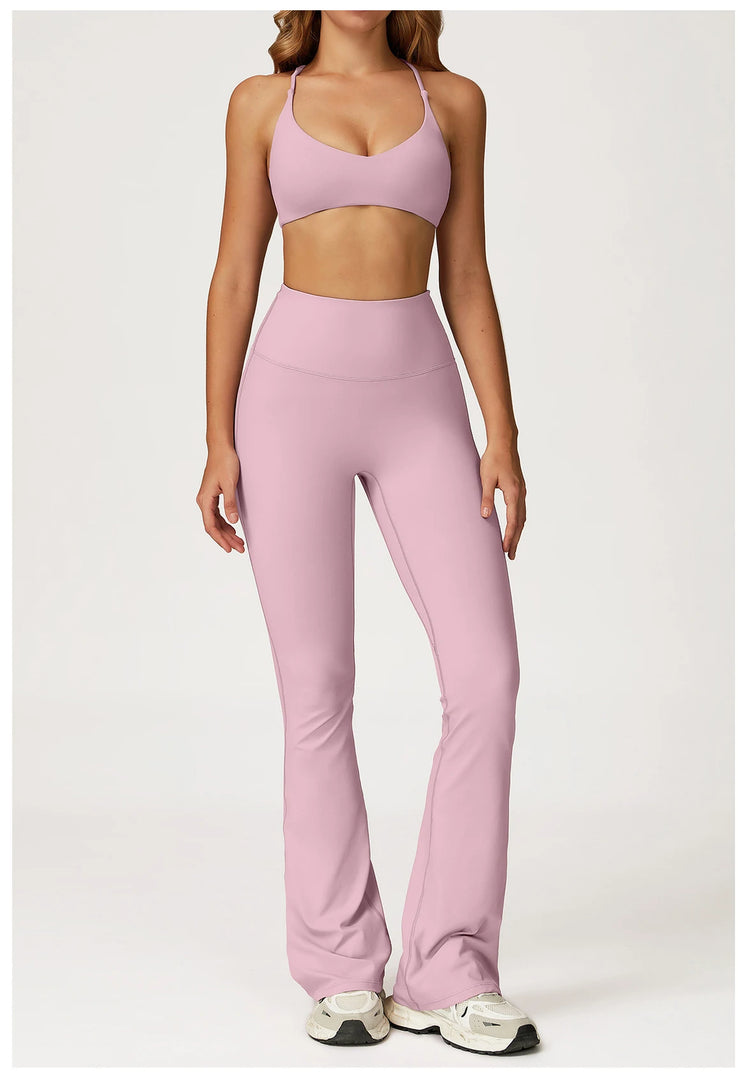 Soft Stretch Contour Two Piece Yoga Silhouette Leggings