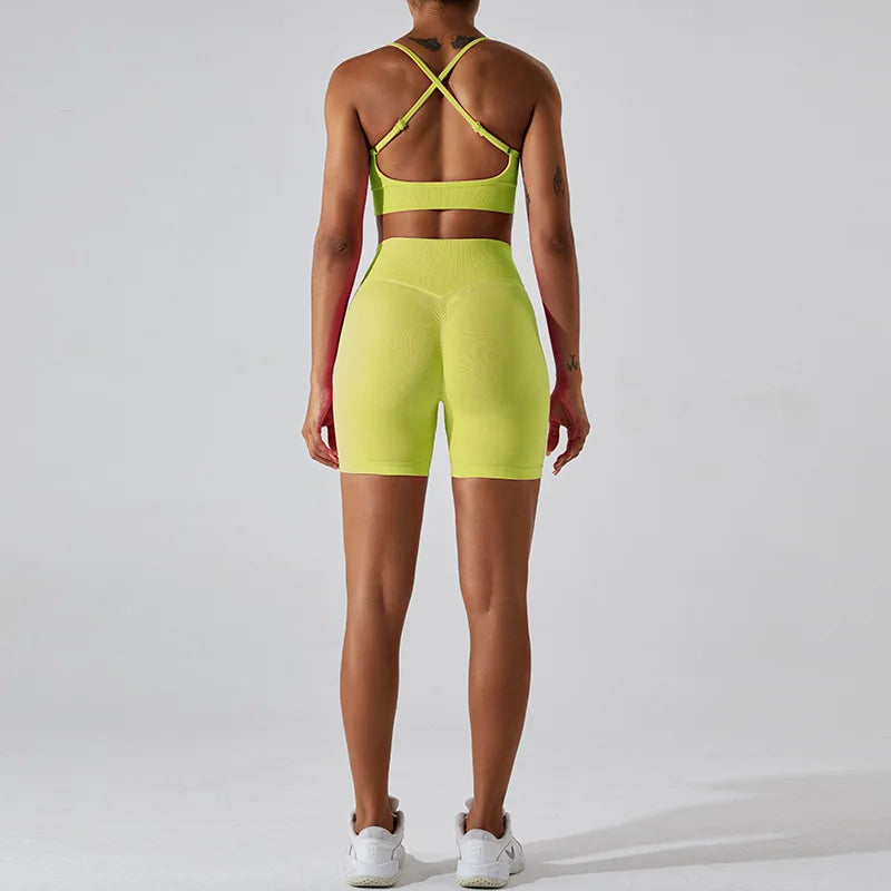 Seamless Contour 2 Piece Sculpted Yoga Wear Breathable