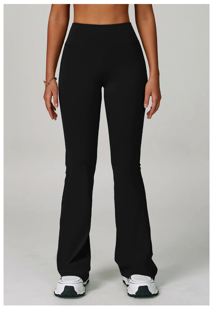 Performance High Waist Contoured Leggings With Wide Leg