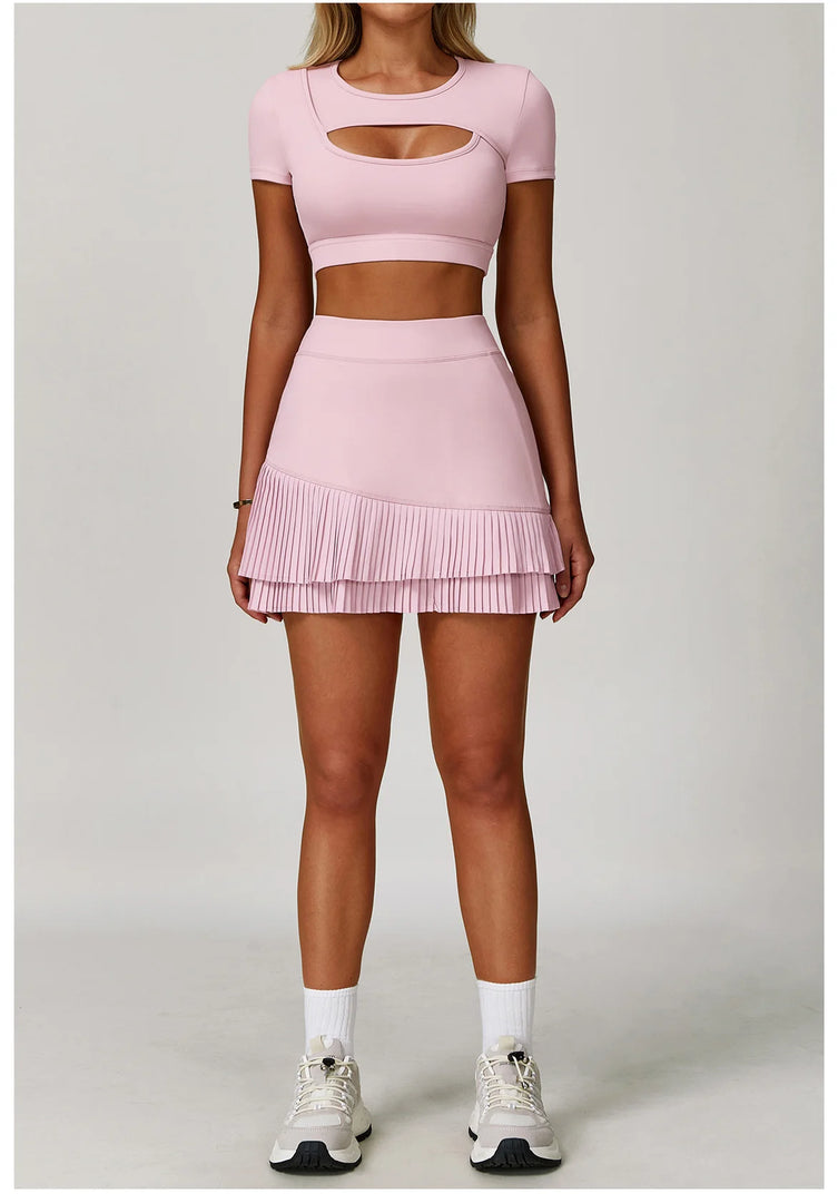 Premium Performance Knit Yoga Set With Contoured Leggings