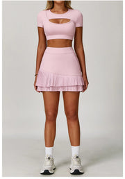 Premium Performance Knit Yoga Set With Contoured Leggings