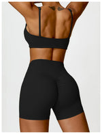 Load image into Gallery viewer, Seamless Two Piece Yoga Set Contour Silhouette Leggings
