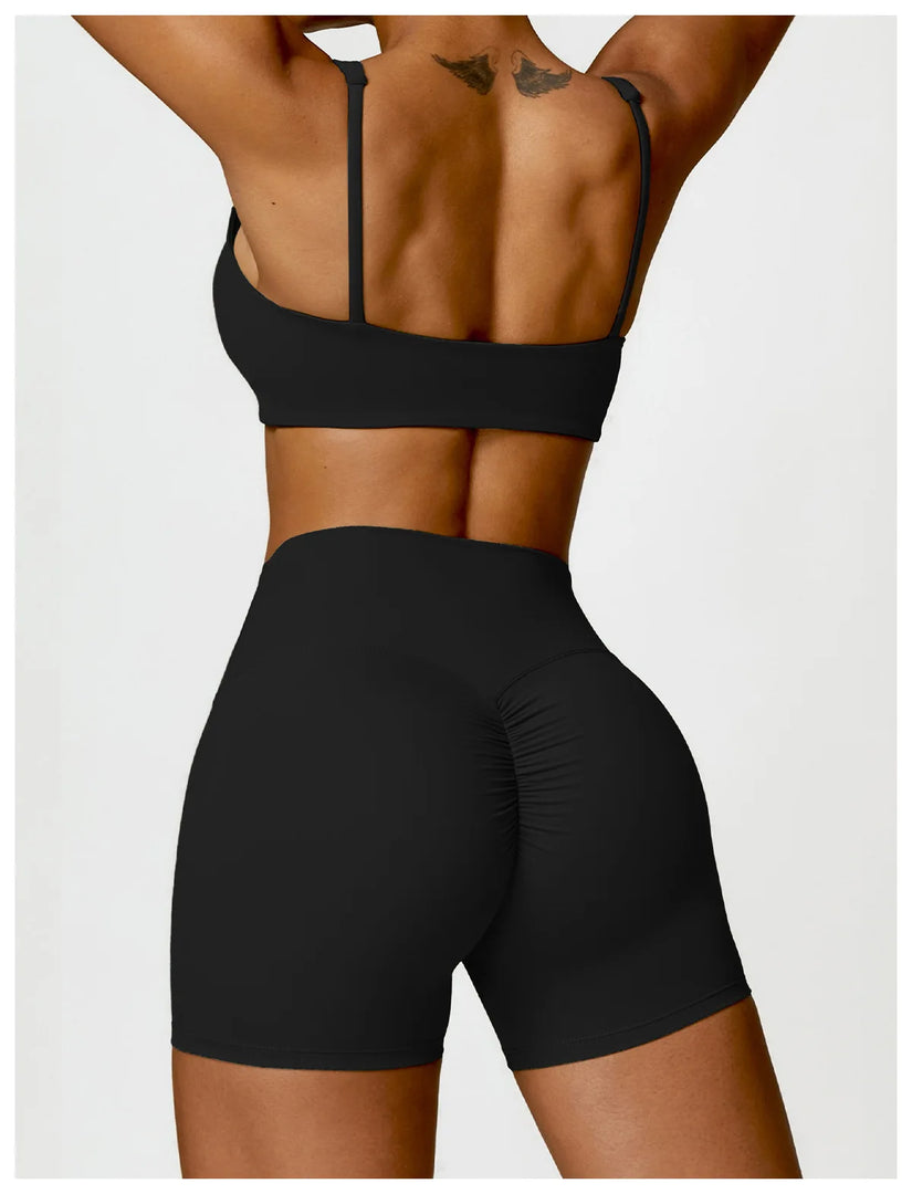 Seamless Two Piece Yoga Set Contour Silhouette Leggings