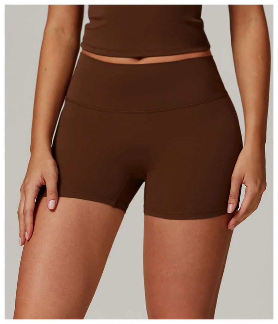 Running High Waist Contoured Scrunching Shorts Nylon