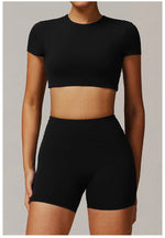 Load image into Gallery viewer, Contour Yoga Cropped Top Short Sleeve Performance Pro
