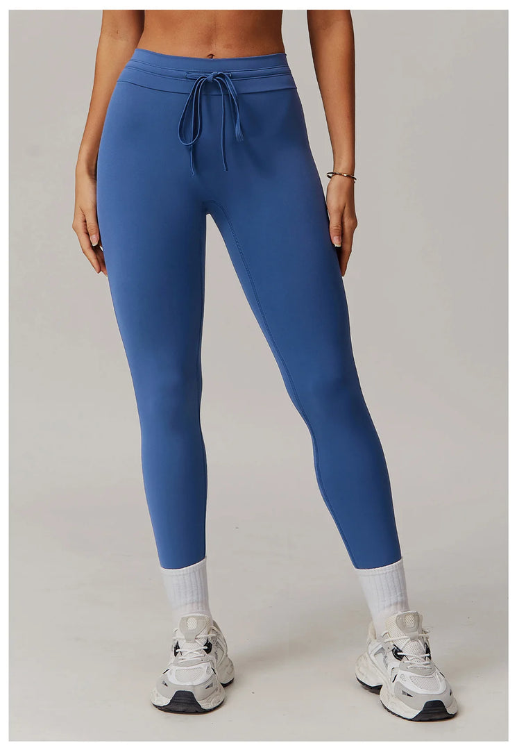 Contour High Waist Drawstring Sculpt Leggings Performance
