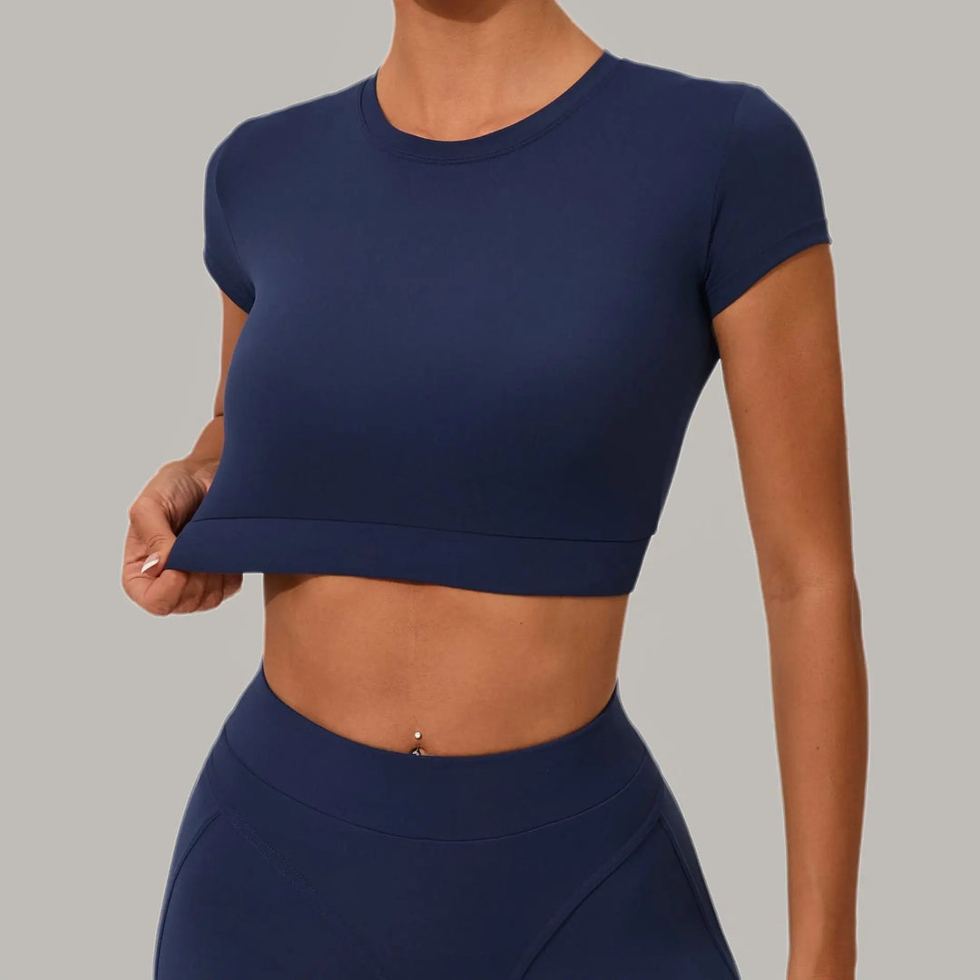 Premium Quick Dry Yoga Tee With Light Weight Sleeves