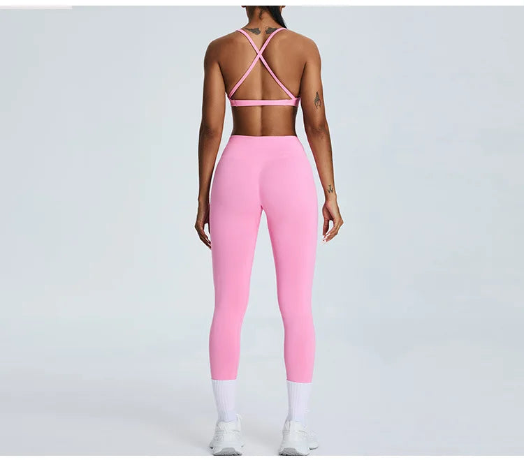 Cross Strap Seamless Yoga Bralette Premium Performance Fit