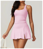 Load image into Gallery viewer, Two Piece Seamless Contour Yoga Leggings Set Nylon Knit
