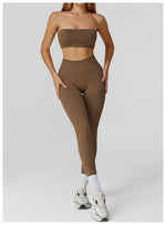 Load image into Gallery viewer, Seamless Premium Athleisure 2 Piece Leggings Set Nylon
