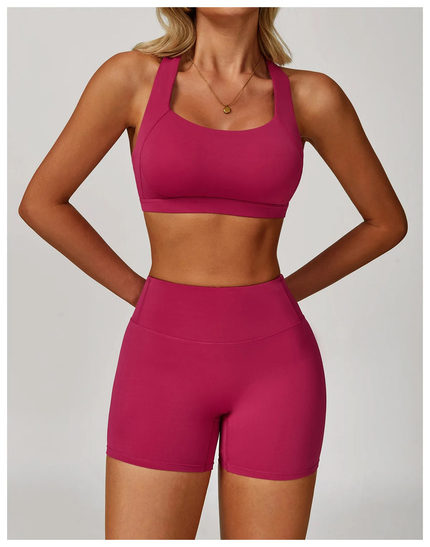 High Waist Yoga Shorts Contour Moisture Wicking Breathable