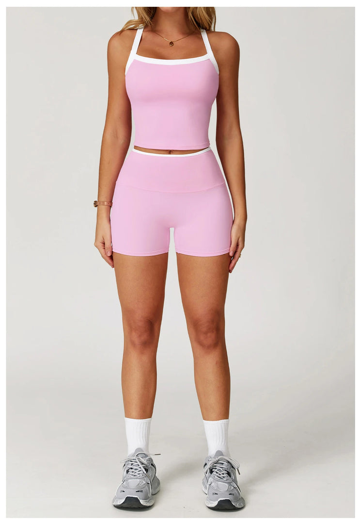 Luxurious Contour Seamless 2 Piece Athleisure Set Nylon