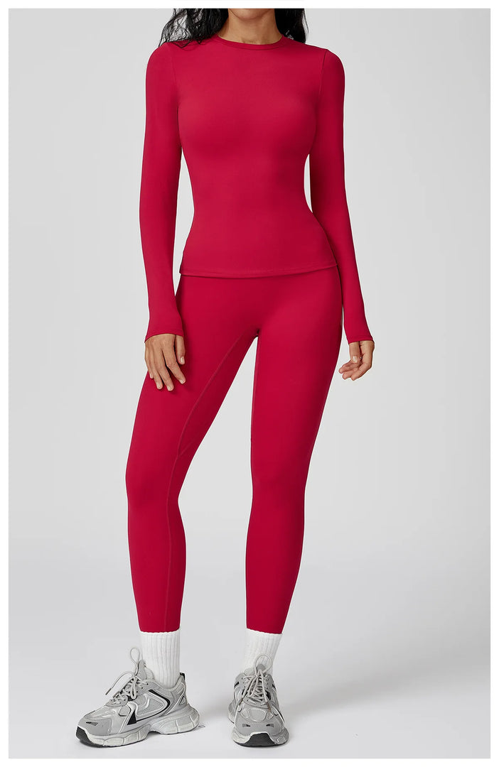 Luxurious Contour 2 Piece Yoga Athleisure Set Nylon