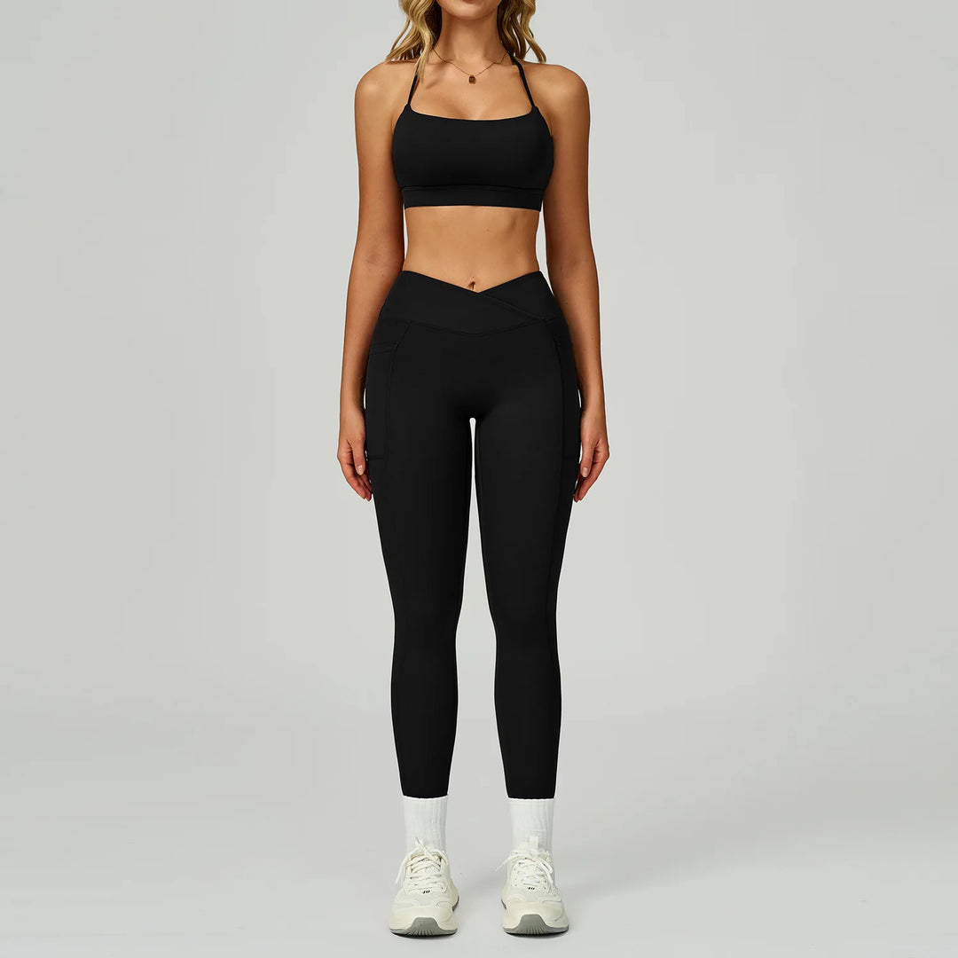 Two Piece Ultra Performance Yoga Luxe Set High Waist Band