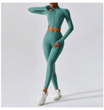 Load image into Gallery viewer, Luxurious Contoured Yoga Jacket With Nylon Zip Front
