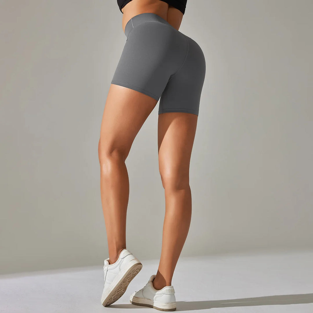 Luxurious High Waist Breathable Yoga Shorts Contour