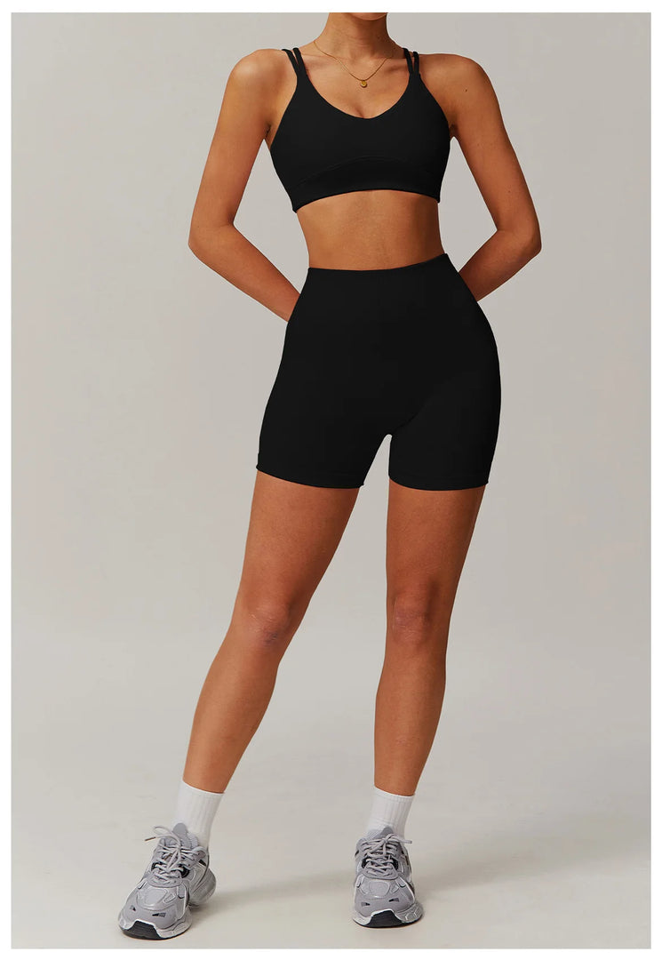 Performance Contoured Zippered Yoga Outfit Long Sleeve