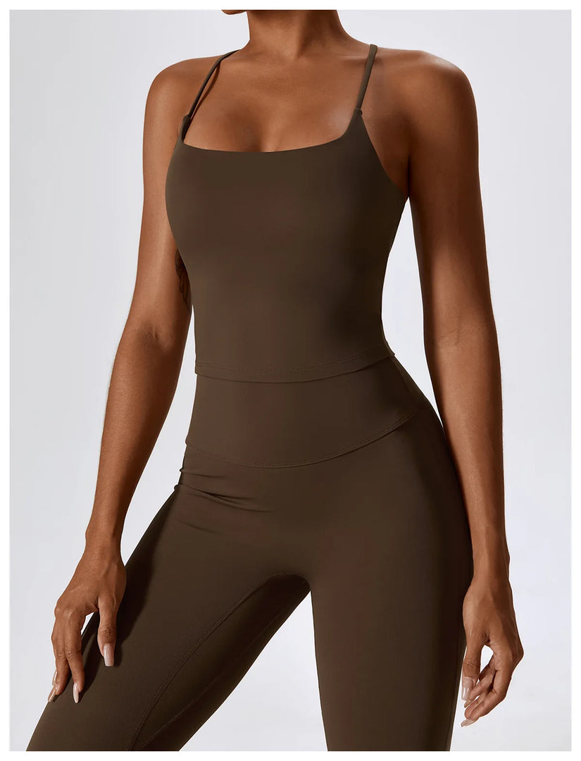 Soft Stretch Contour Two Piece Yoga Silhouette Leggings