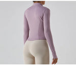 Load image into Gallery viewer, Zippered Studio Contoured Long Sleeve Sports Jacket
