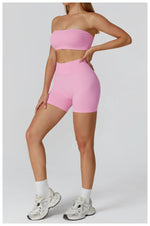 Load image into Gallery viewer, Seamless Contour Yoga Bra Open Back For Athleisure Wear
