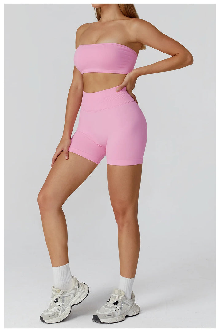 Seamless Contour Yoga Bra Open Back For Athleisure Wear