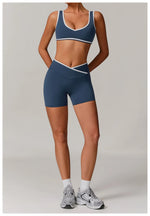 Load image into Gallery viewer, Breathable Two Piece Performance Yoga Set Contour Leggings
