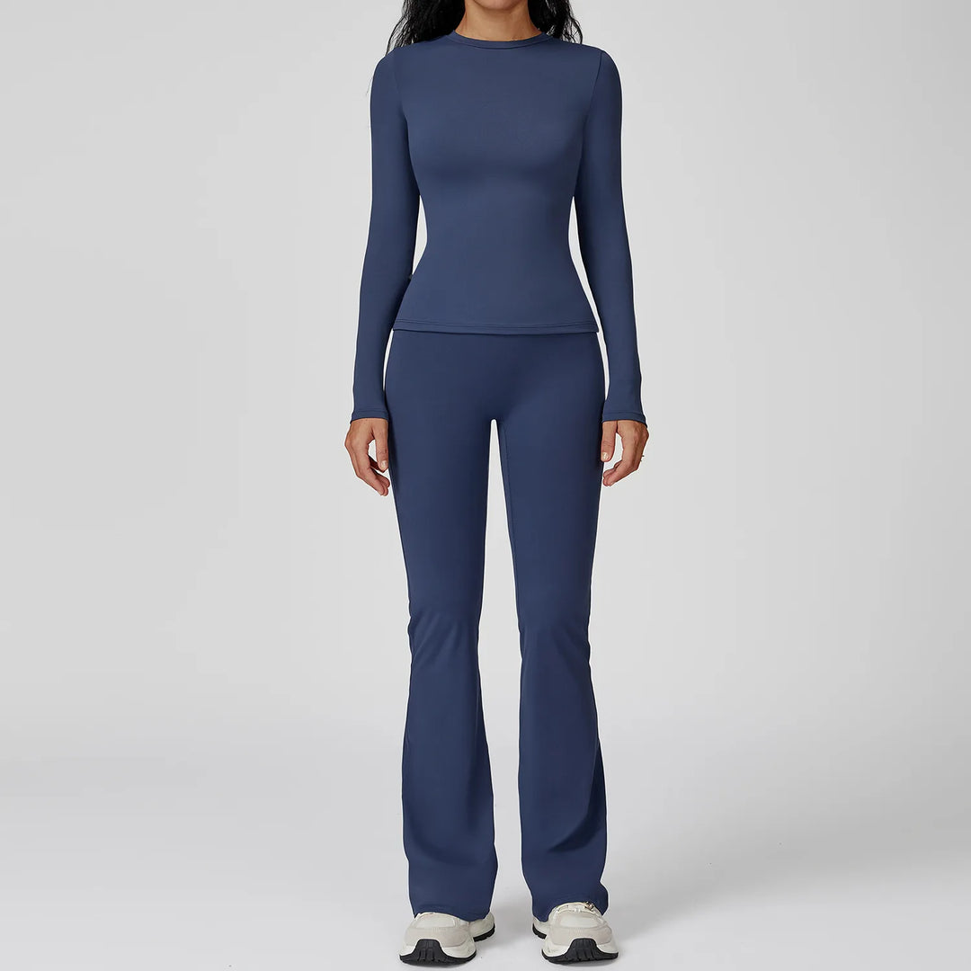 Luxurious Contour 2 Piece Yoga Athleisure Set Nylon