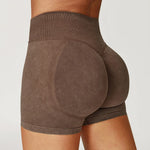 Load image into Gallery viewer, High Waist Sandwashed Performance Yoga Shorts LuxeLine

