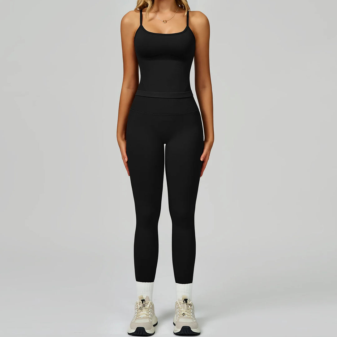 Seamless Contour 2-Piece Contemporary Yoga Set Breathable