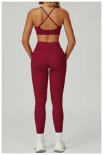 Load image into Gallery viewer, Two Piece Ultra Performance Yoga Luxe Set High Waist Band
