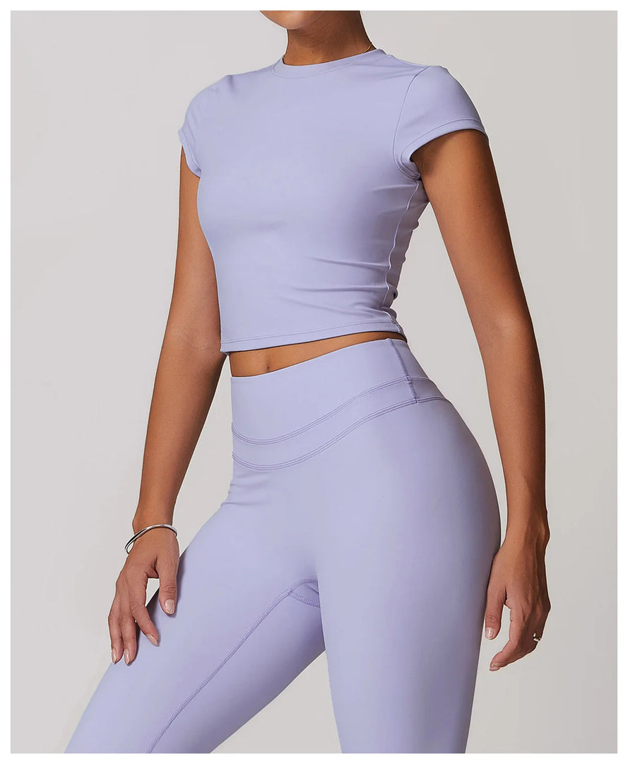 Performance Contoured Seamless Yoga Shirt Quick Dry
