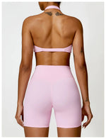 Load image into Gallery viewer, Breathable Contoured Nylon Halter Bralette With Twist
