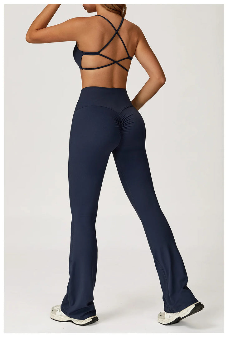 Soft Stretch Contour Two Piece Yoga Silhouette Leggings