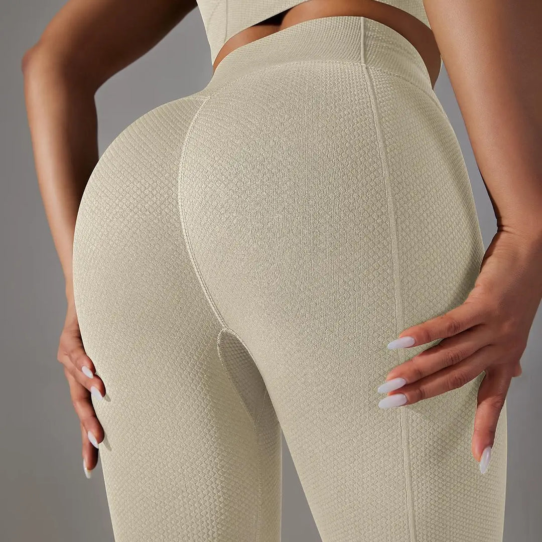 Ribbed Scrunch Contour Seamless High Waist Leggings