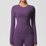 Load image into Gallery viewer, Luxurious Breathable Contoured Long Sleeve Yoga Top Nylon
